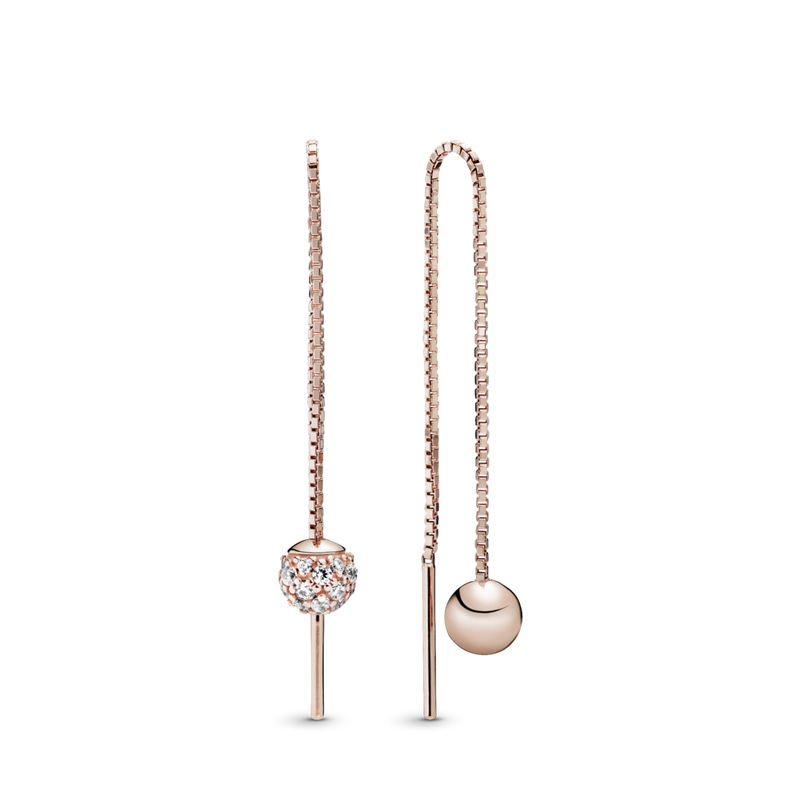 288325cz Orecchini Sfere Luminose e Pavè Purely Pandora