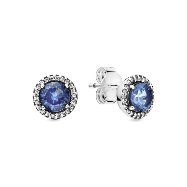 296272c01 Orecchini a lobo rotondi blu scintillanti