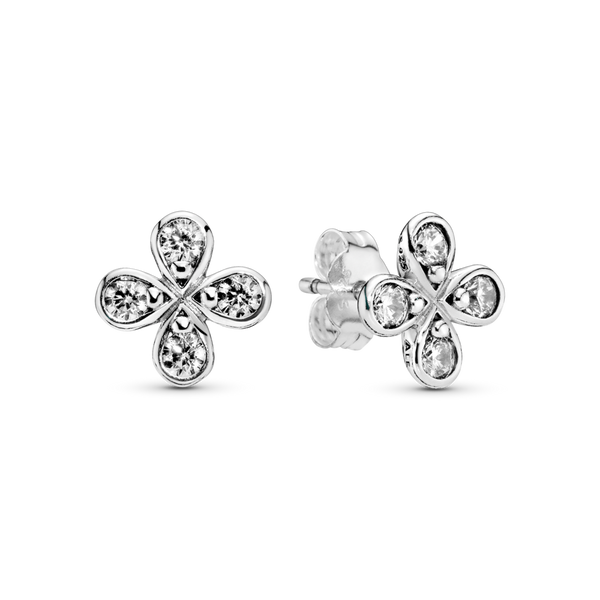 297968cz Orecchini a lobo Fiore con quattro petali