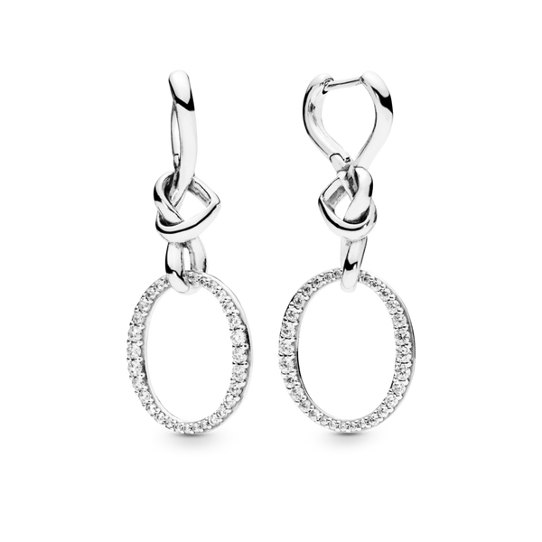 298110cz Orecchini pendenti Cuori intrecciati ovali