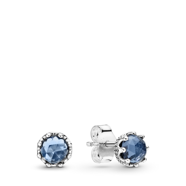 298311nmb Orecchini a Lobo Corone Blu Scintillanti