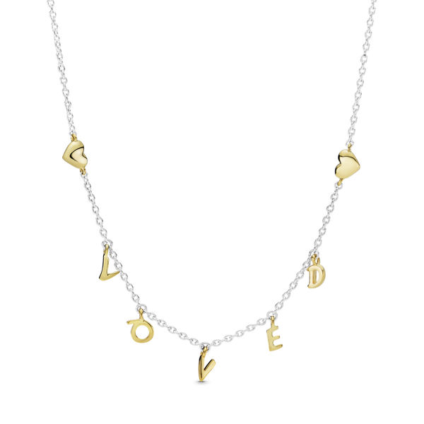 367818 Collana con scritta Loved