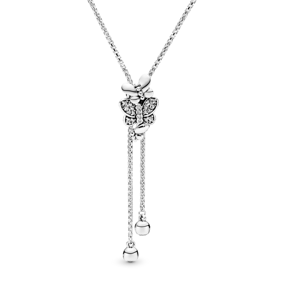 397911cz Collana a Y Farfalla scintillante