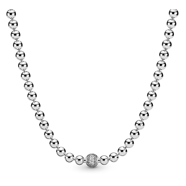 398565c01 Collana Sfere Luminose e pavè Purely Pandora