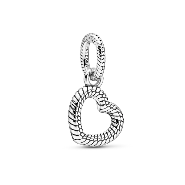 399094c00 Pendente a cuore aperto con maglia snake