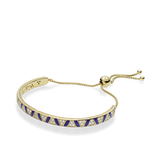 568051cz Bracciale con pietre e strisce blu e chiusura regolabile