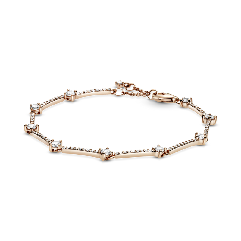 589217c01 Bracciale Barre scintillanti con pavè