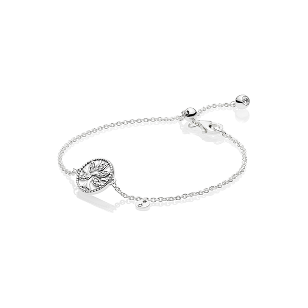597776cz Bracciale Albero della Famiglia scintillante con chiusura regolabile