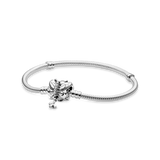 597929cz Bracciale Pandora Moments con maglia snake e chiusura a farfalla