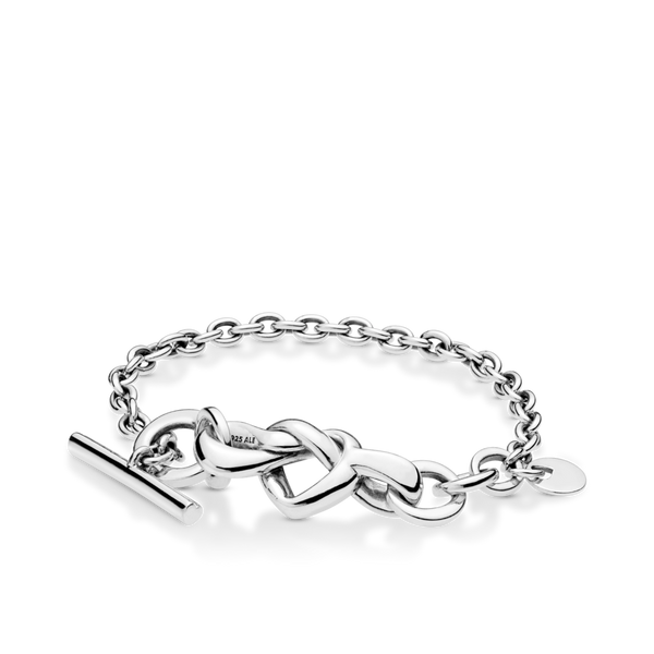 598100 Bracciale con barretta a T Cuore intrecciato