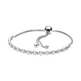 598517c02 Bracciale scintillante rosa e bianco con chiusura regolabile