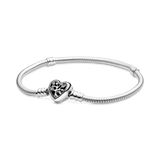 598827c01 Bracciale Pandora Moments con maglia snake chiusura a cuore e albero della vita