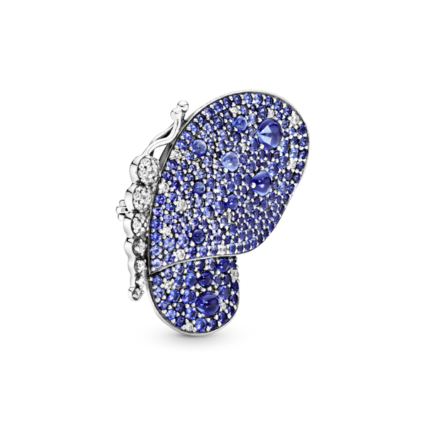 697996ncb Spilla Farfalla blu con pavé
