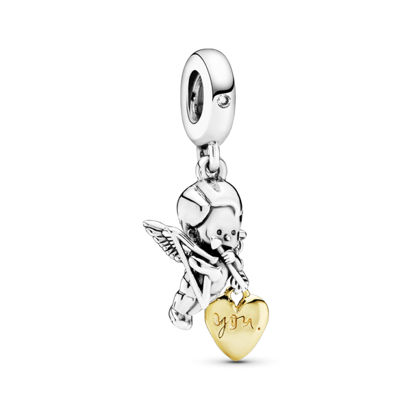 767796cz Charm pendente Tu e Cupido con cuore