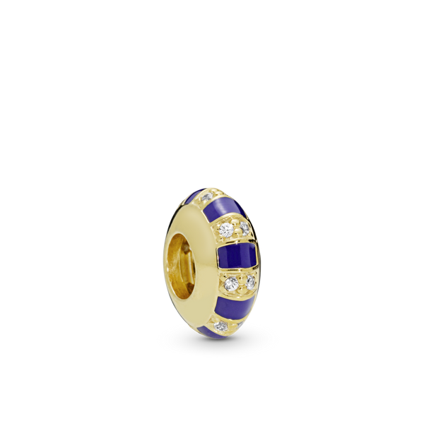 768029cz Charm distanziatore con strisce blu