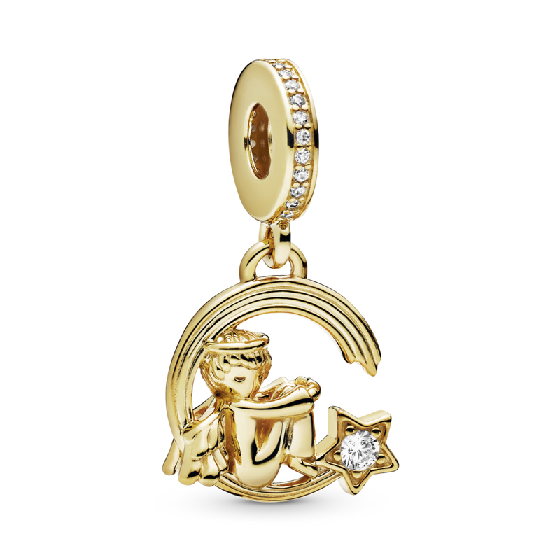768483c01 Charm pendente Angelo e stella cadente