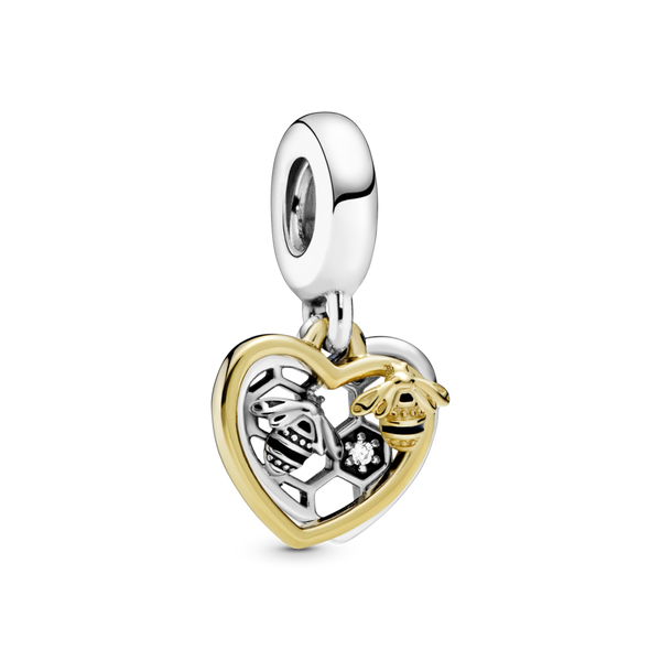 768838c01 Charm pendente Cuori e api
