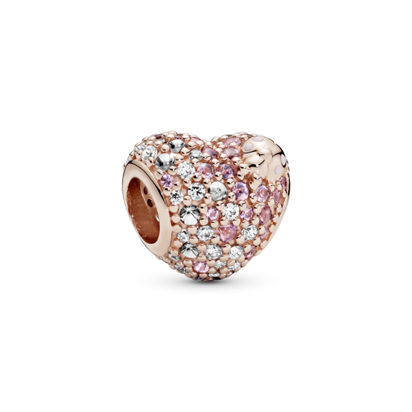 787894npomx Charm a cuore Coccinella con pavé