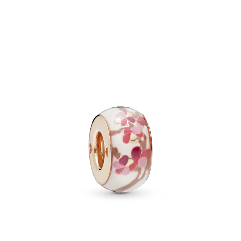 788111enmx Charm distanziatore Fiore di pesco rosa