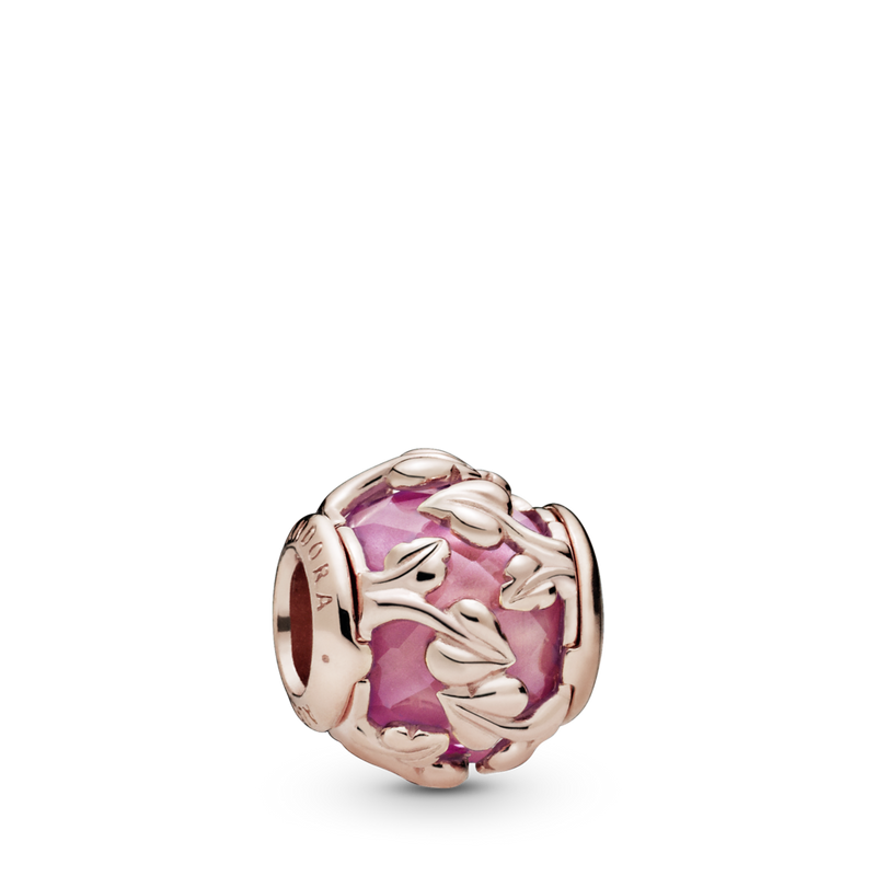 788238ssp Charm Foglie Rosa