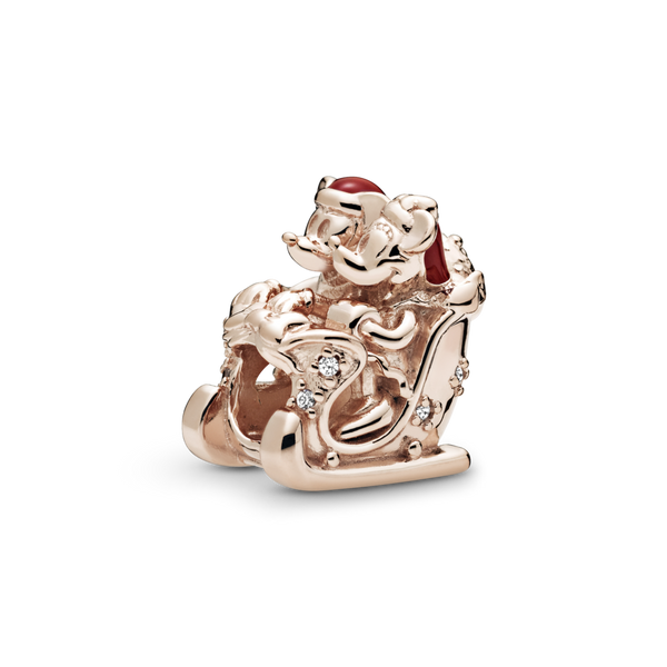 788450c01 Disney  Charm Minnie e Mickey sulla Slitta Natalizia