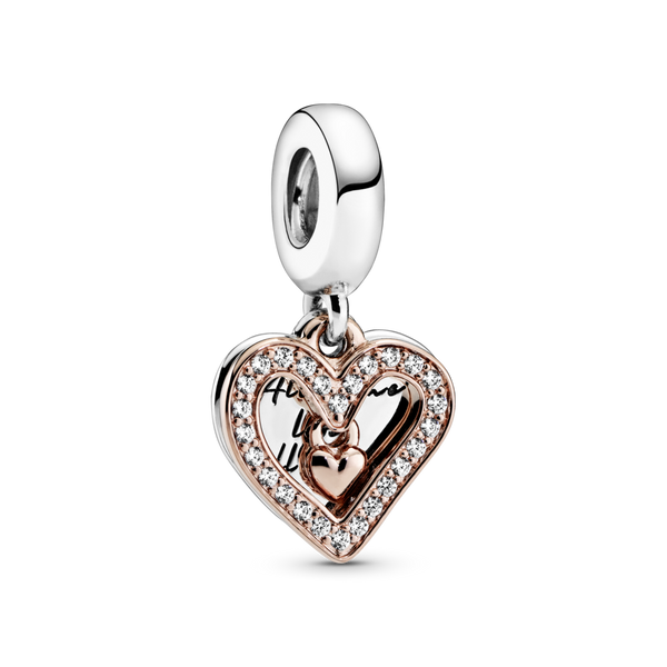 788693c01 Charm pendente con cuore scintillante