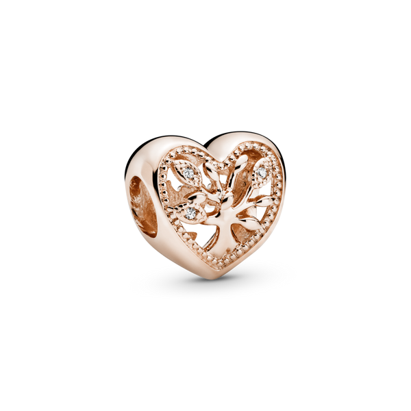 788826c01 Charm a cuore con albero della vita openwork