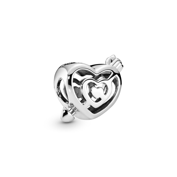 797814 Charm Freccia e labirinto di cuori openwork