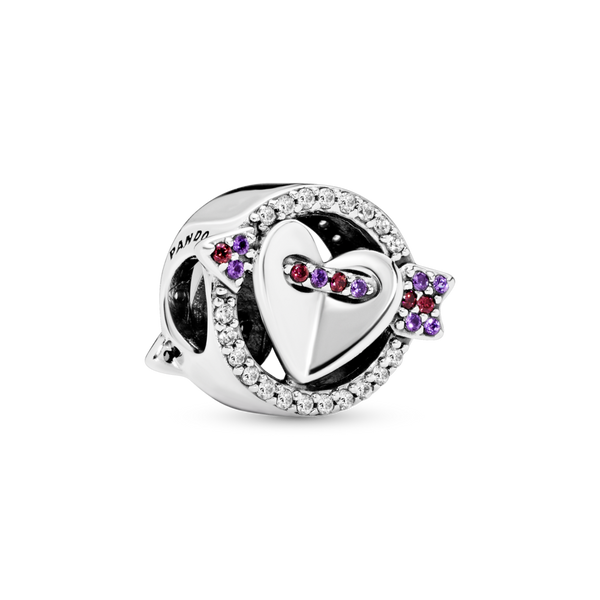 797827czmx Charm Freccia e cuore scintillante