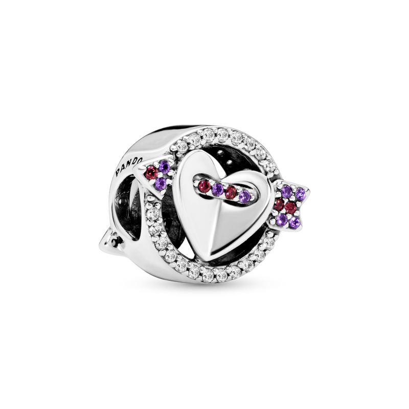 797827czmx Charm Freccia e cuore scintillante