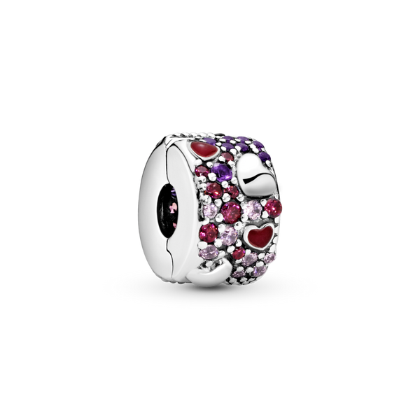797838czrmx Clip Cuori asimmetrici con pavé