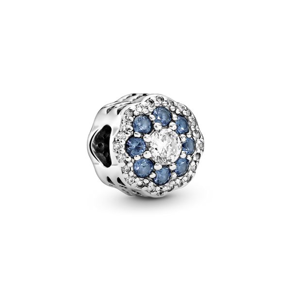 797851nmb Charm Fiore blu scintillante
