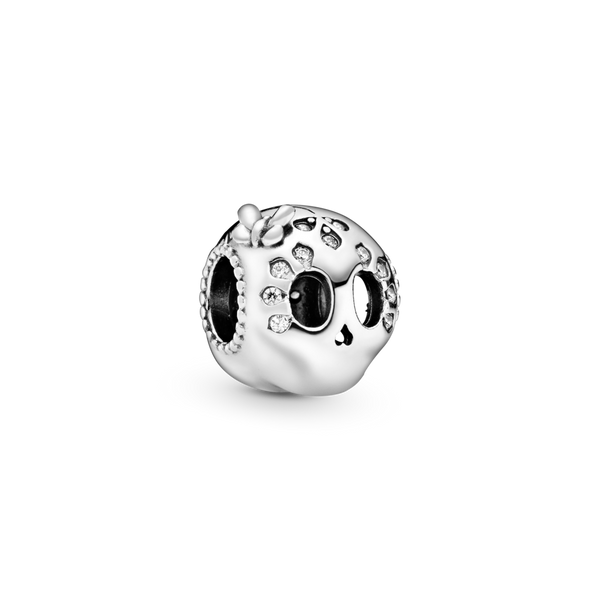 797866cz Charm Teschio scintillante