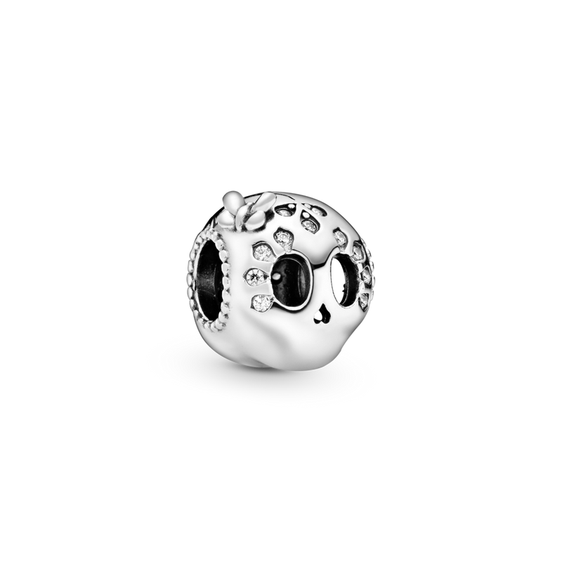 797866cz Charm Teschio scintillante