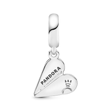 797876cz Charm pendente a cuore Aeroplano di carta