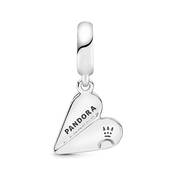 797876cz Charm pendente a cuore Aeroplano di carta