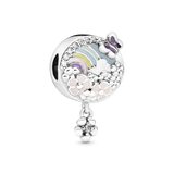 797999enmx Charm pendente Arcobaleno e fiore