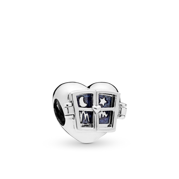 798006en63 Charm a cuore con finestra Grazie mamma
