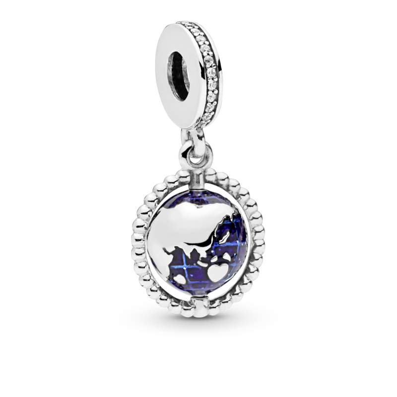 798021cz Charm pendente Globo girevole