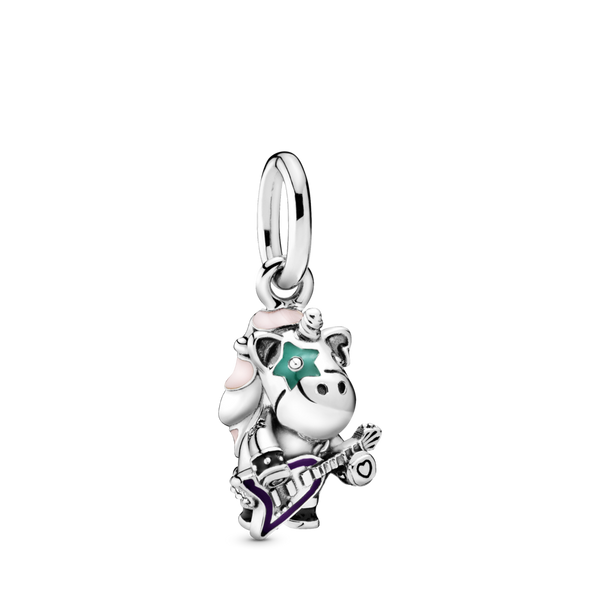 798320enmx Charm pendente Bruno l'Unicorno Musicista Punk