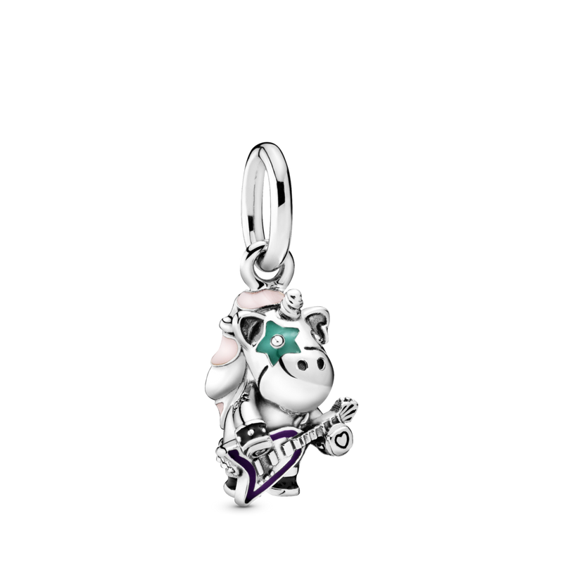 798320enmx Charm pendente Bruno l'Unicorno Musicista Punk