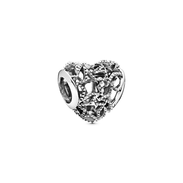 798462c00 Charm Cuore e stelle openwork