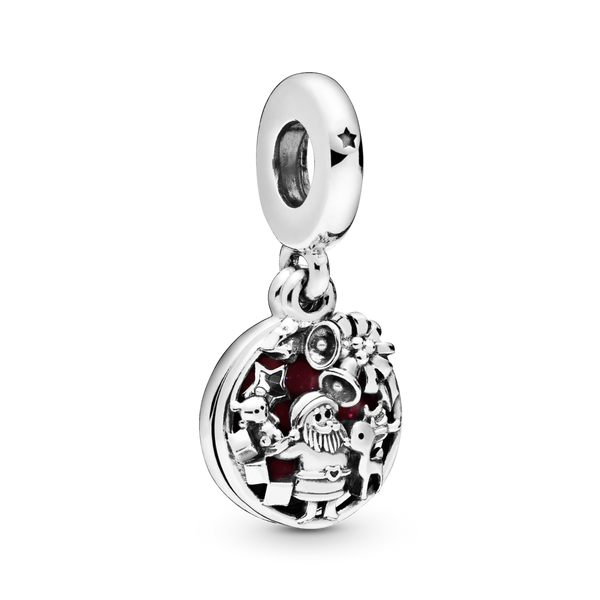 798468c01 Charm pendente Babbo Natale  amore  pace e gioia