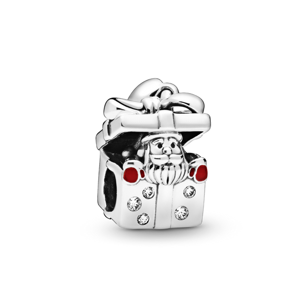 798470c01 Charm Babbo Natale nel pacco regalo