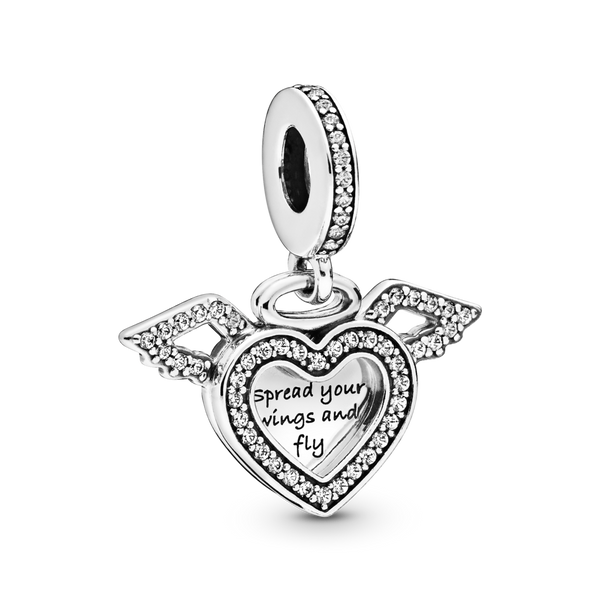 798485c01 Charm pendente Cuore e ali d’angelo