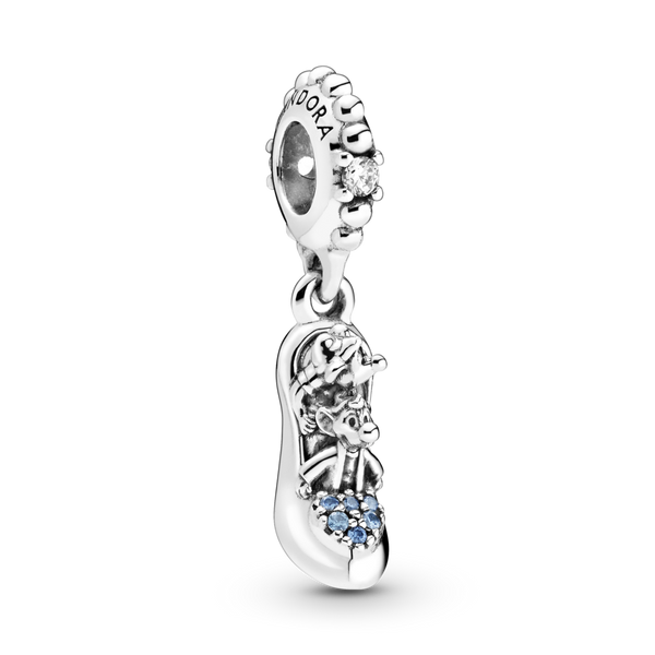 799192c01 Disney charm pendente Scarpetta di Cristallo di Cenerentola e Topini