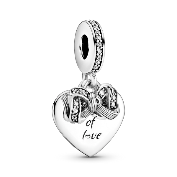 799221c01 Charm pendente a cuore Fiocco e amore
