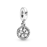 Charm pendente Cerchio e fiocco di neve scintillante Gioielleria