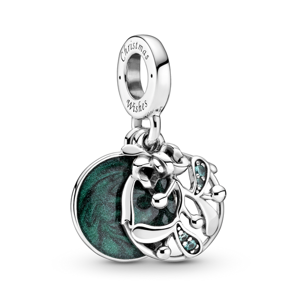 799229c01 Charm pendente Vischio natalizio