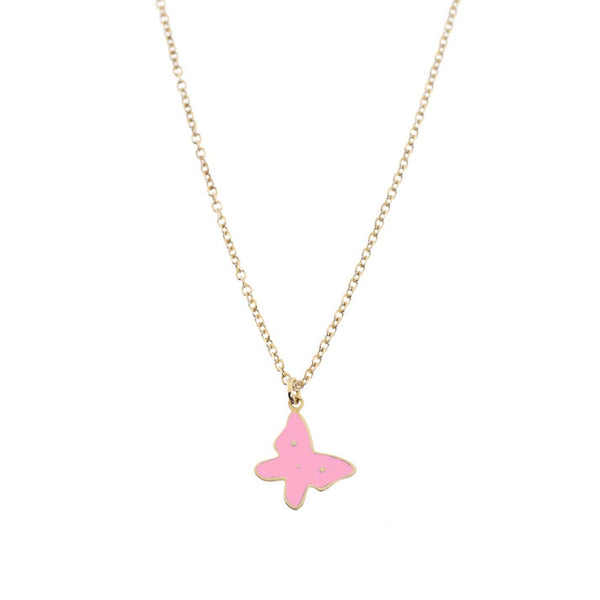 Collana Farfalla rosa - Gioielleria Fondente